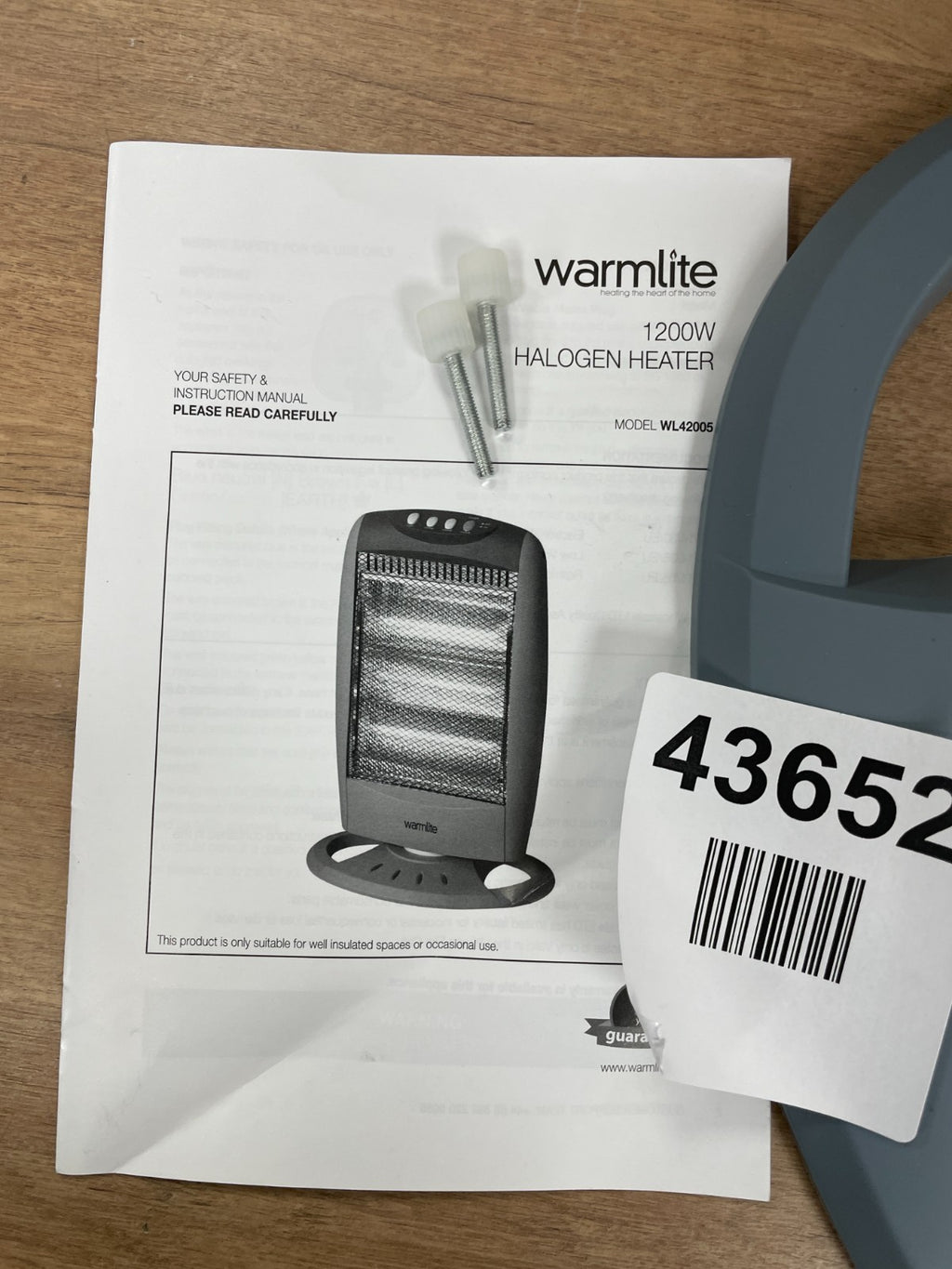 Warmlite WL42005 1200W Halogen Heater - Grey — New (other) (photo 4)