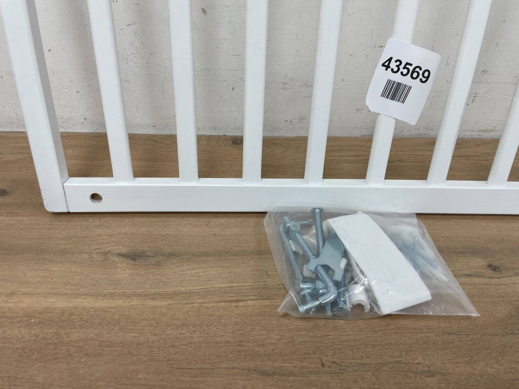 Safetots Simply Secure Wooden Stair Gate, 72cm - 79cm. White Screw Fit Baby Gate
