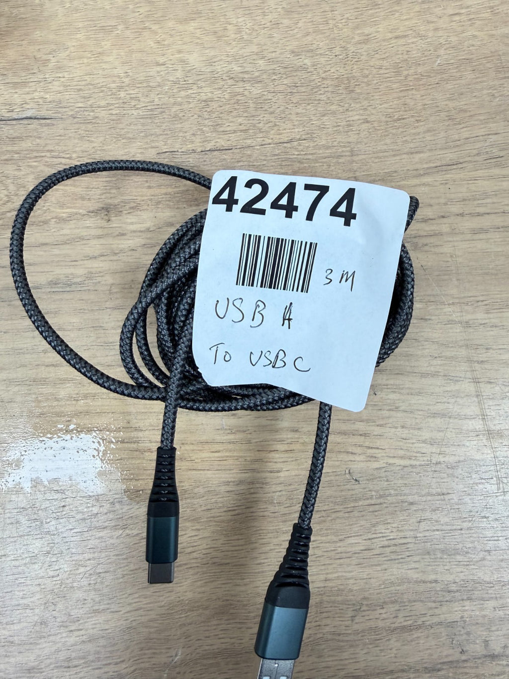 Charging cable USB Type A to Type C 3m