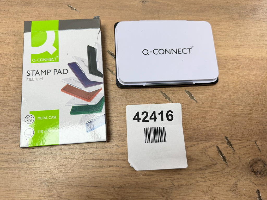Q-Connect Medium Stamp Pad - Black