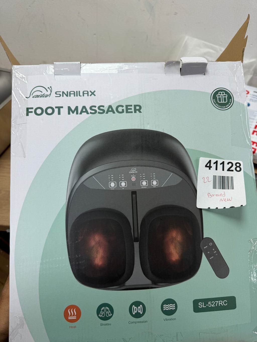 Snailax SL-527RC 2-in-1 Shiatsu Foot Massager Heat Pain Relief