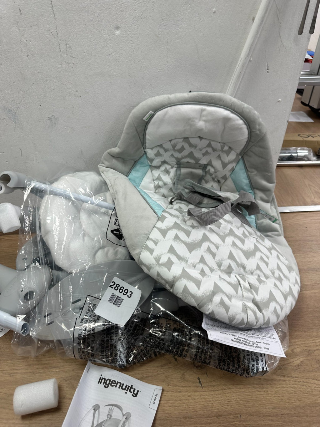 Ingenuity Convert me swing 2 seat, portable swing, 0M-9M
