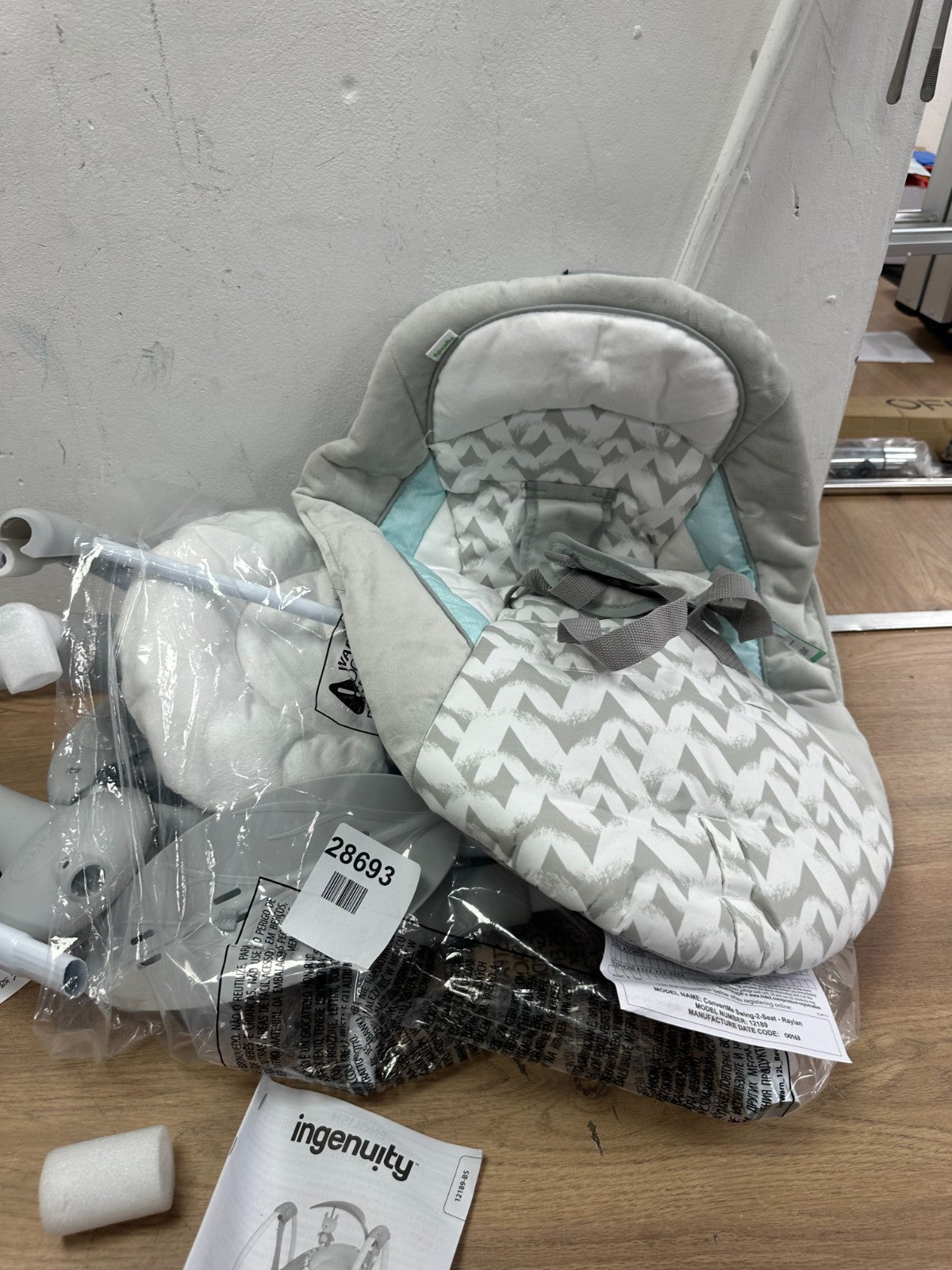 Ingenuity Convert me swing 2 seat, portable swing, 0M-9M