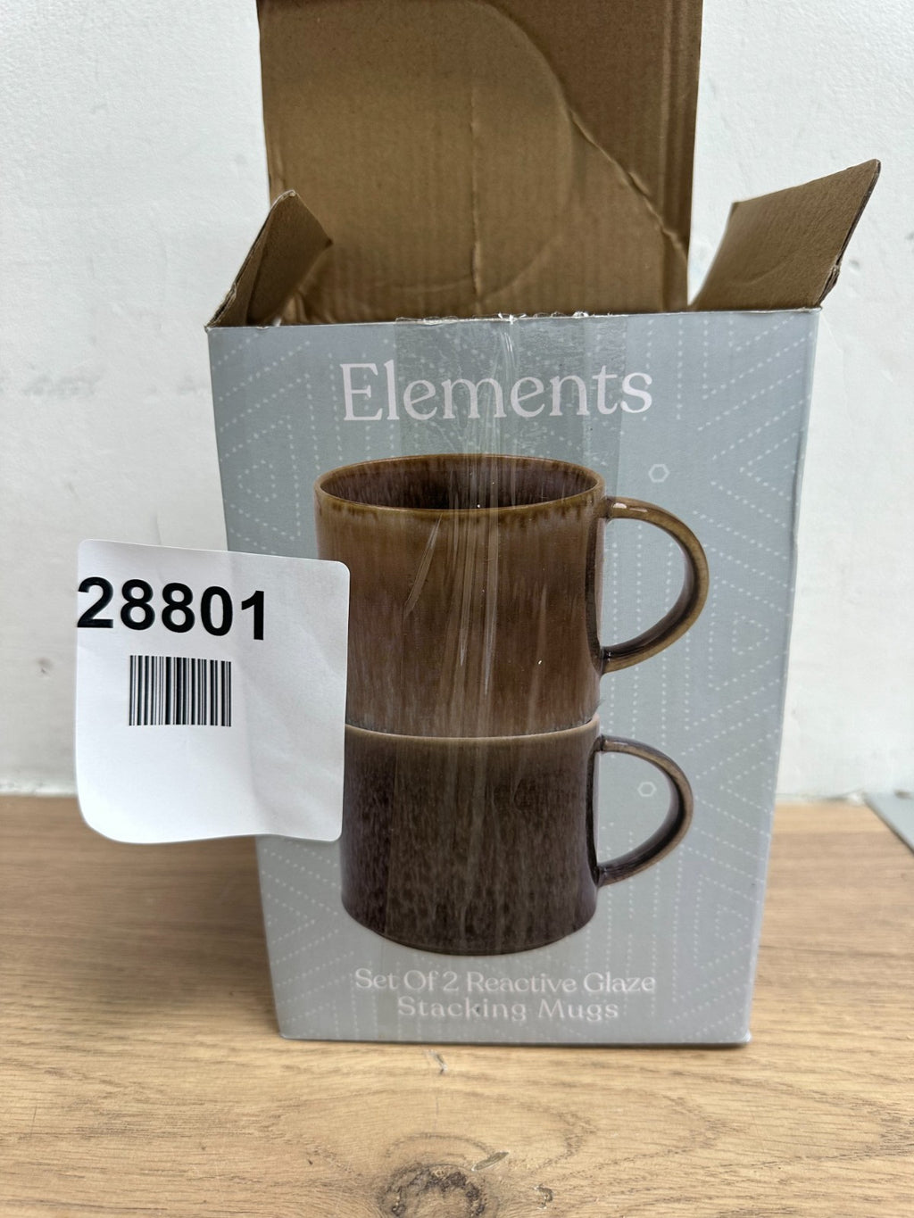 Elements Reactive Glaze Stacking Mug Set of 2