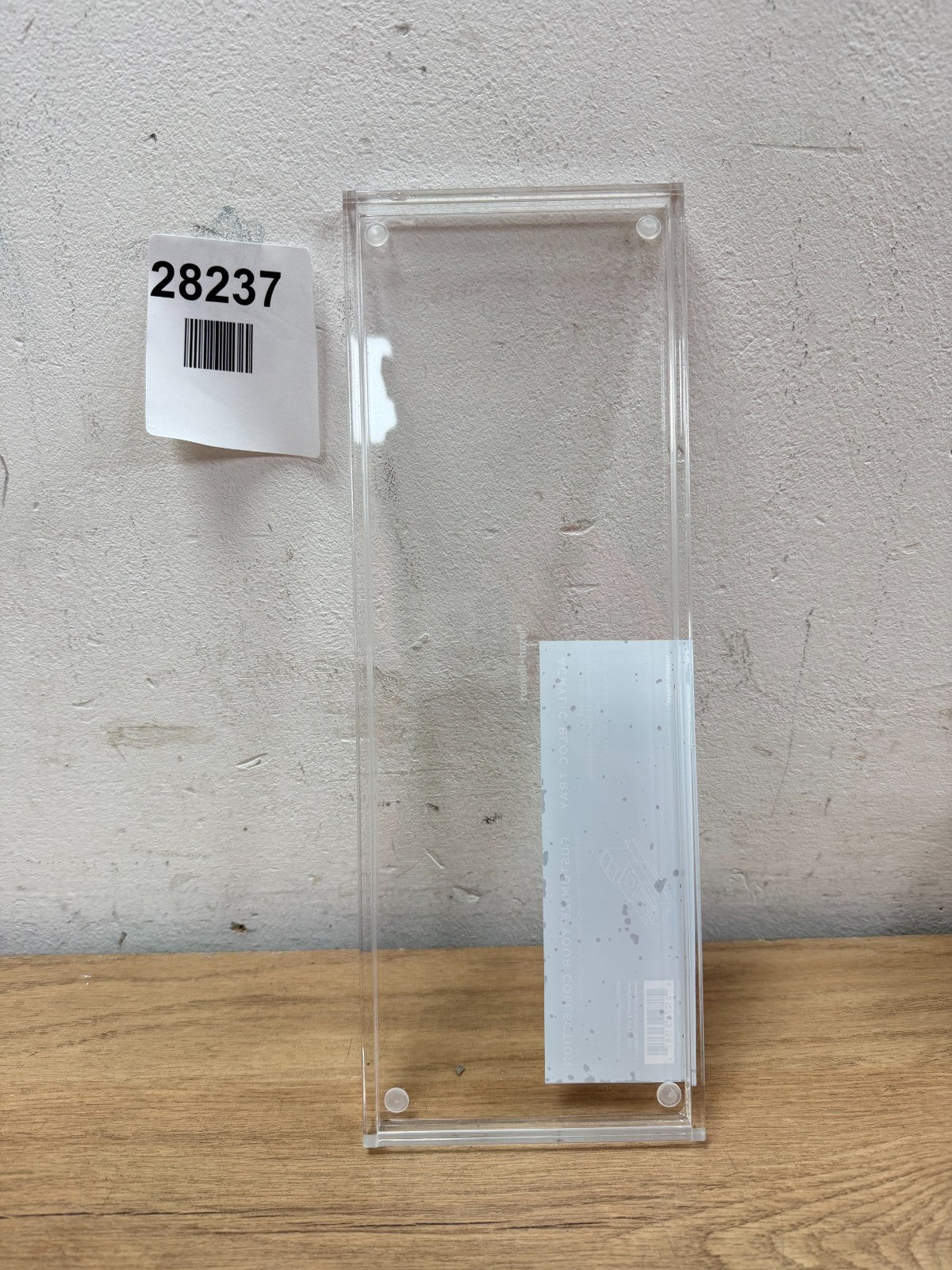 RUSSELL+HAZEL Acrylic Bloc Narrow Accessory Tray, Clear