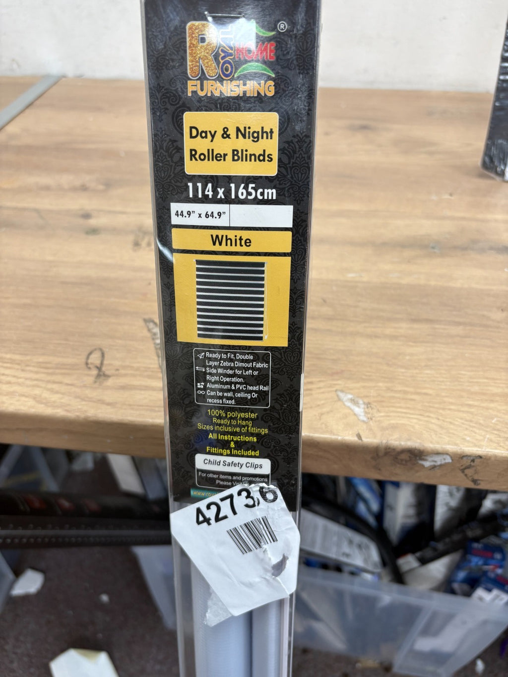 Day and Night Zebra/vision Window Roller Blind 114 x 165 cm Drop Zebra Blinds