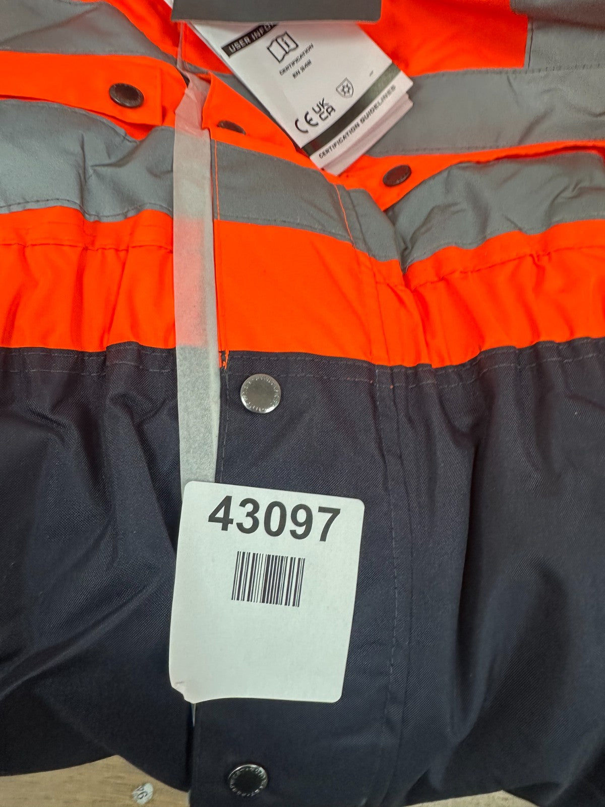 portwest S485 mens hi vis winter work coverall waterproof polyster overall therm