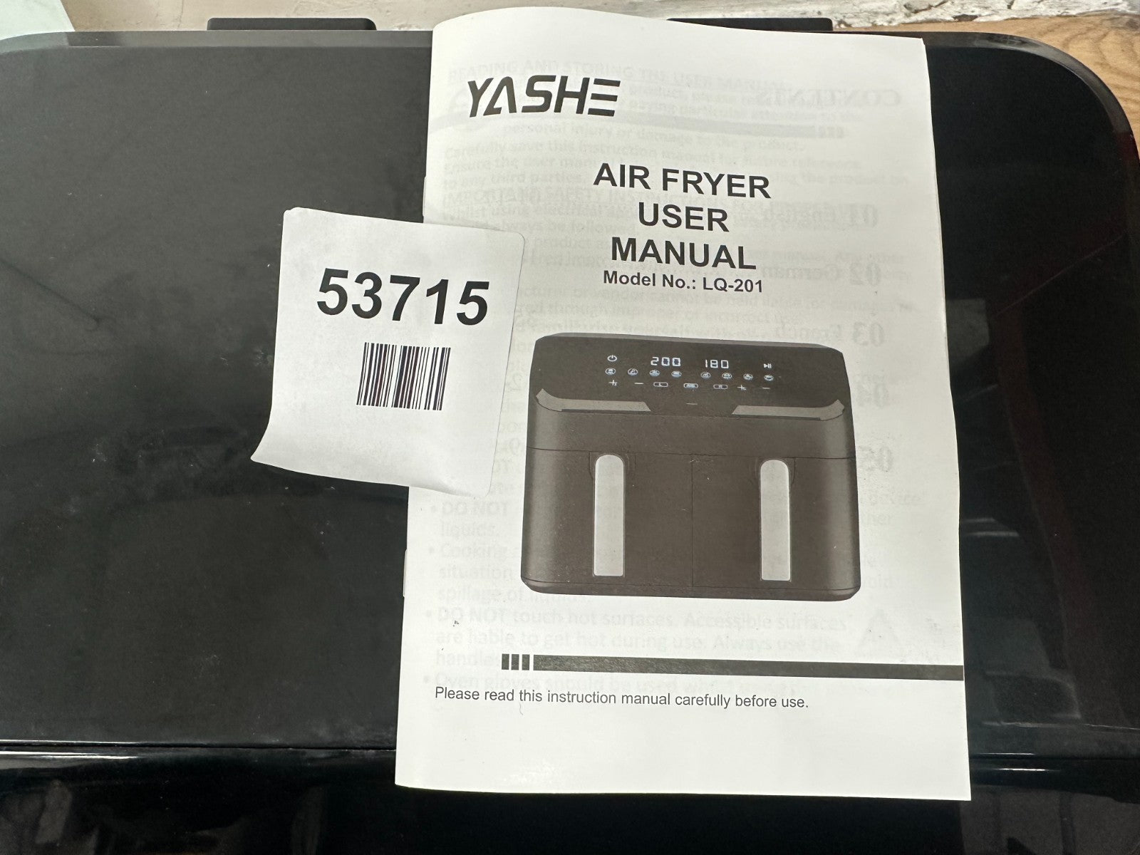 Yashe air fryer dual door