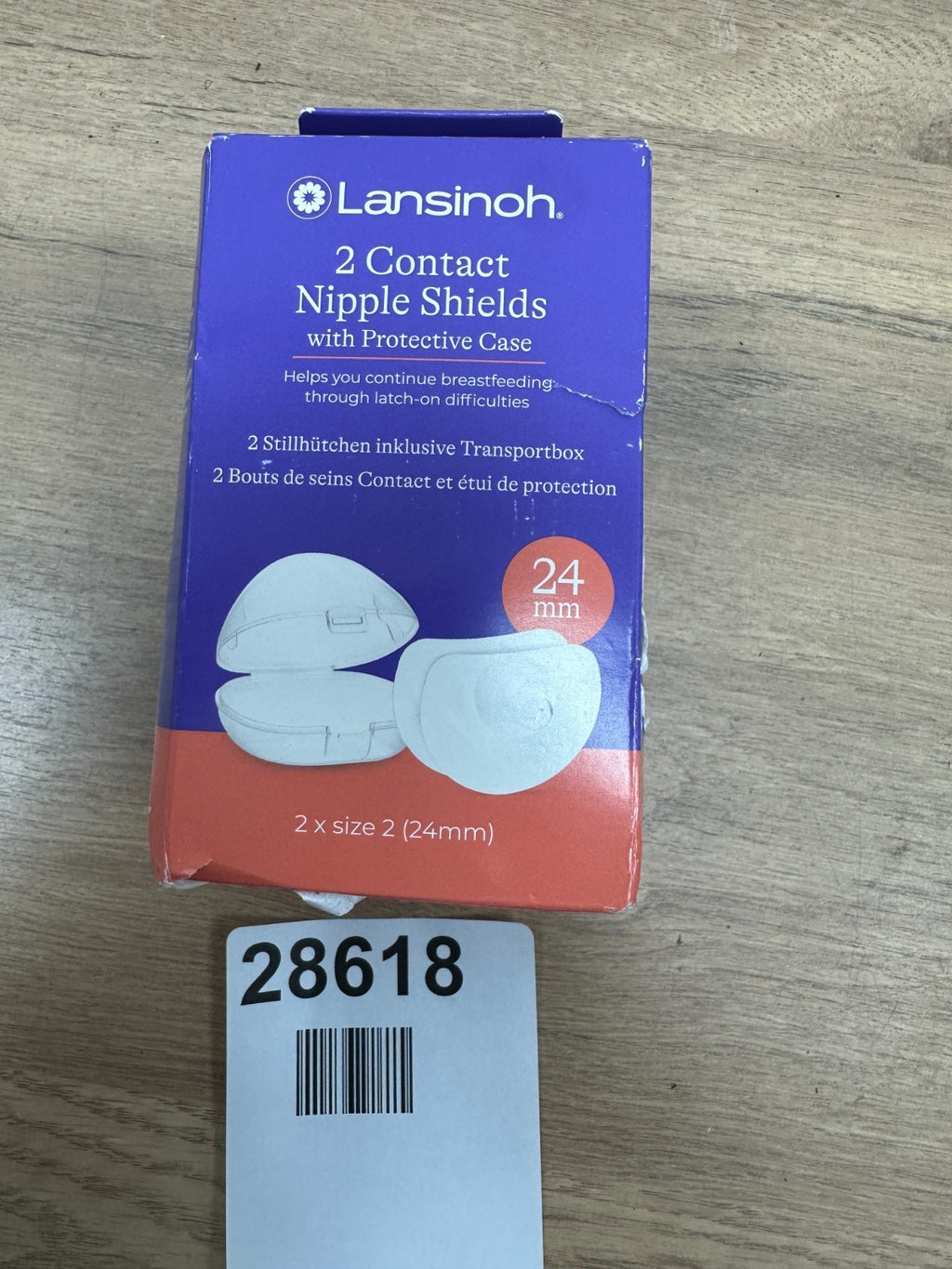 Lansinoh Contact Nipple Shields for Breastfeeding with Case - 2 Pack (24Mm)