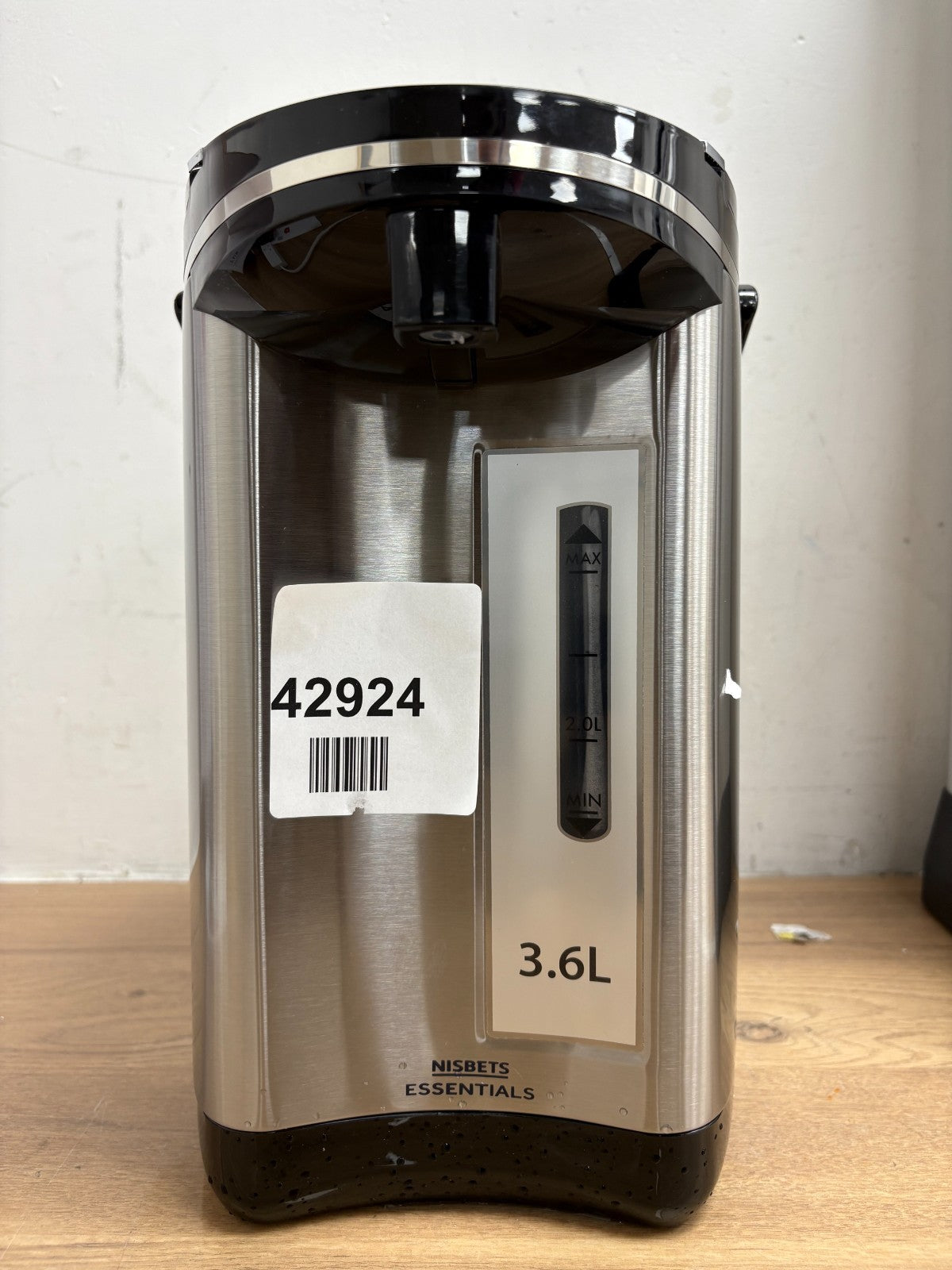 Nisbets Essentials Electric Airpot 3.6Ltr - Hot Drink Dispenser 3.6 Litres