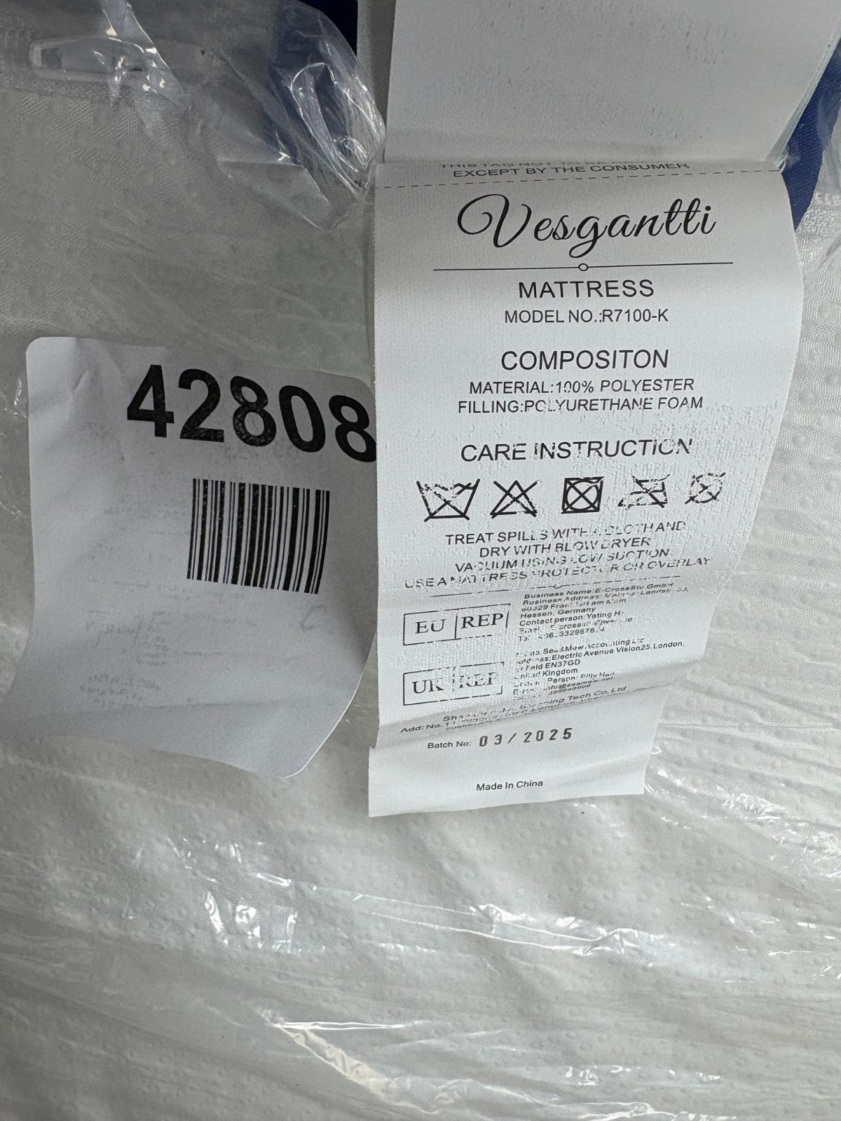 Vesgantti Memory Foam Mattress double