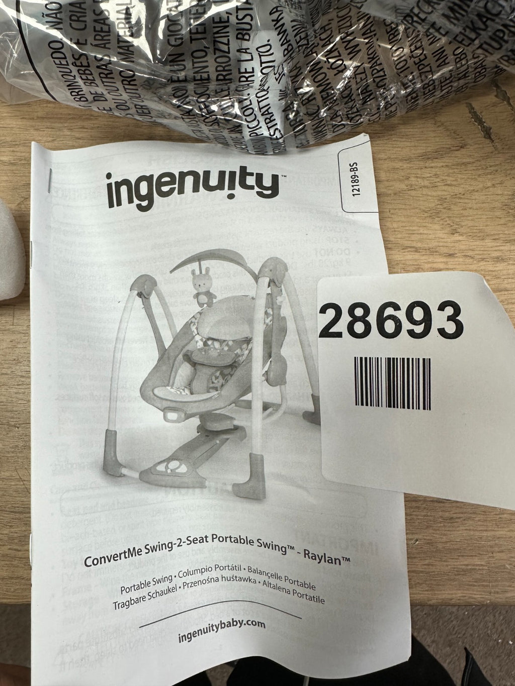 Ingenuity Convert me swing 2 seat, portable swing, 0M-9M