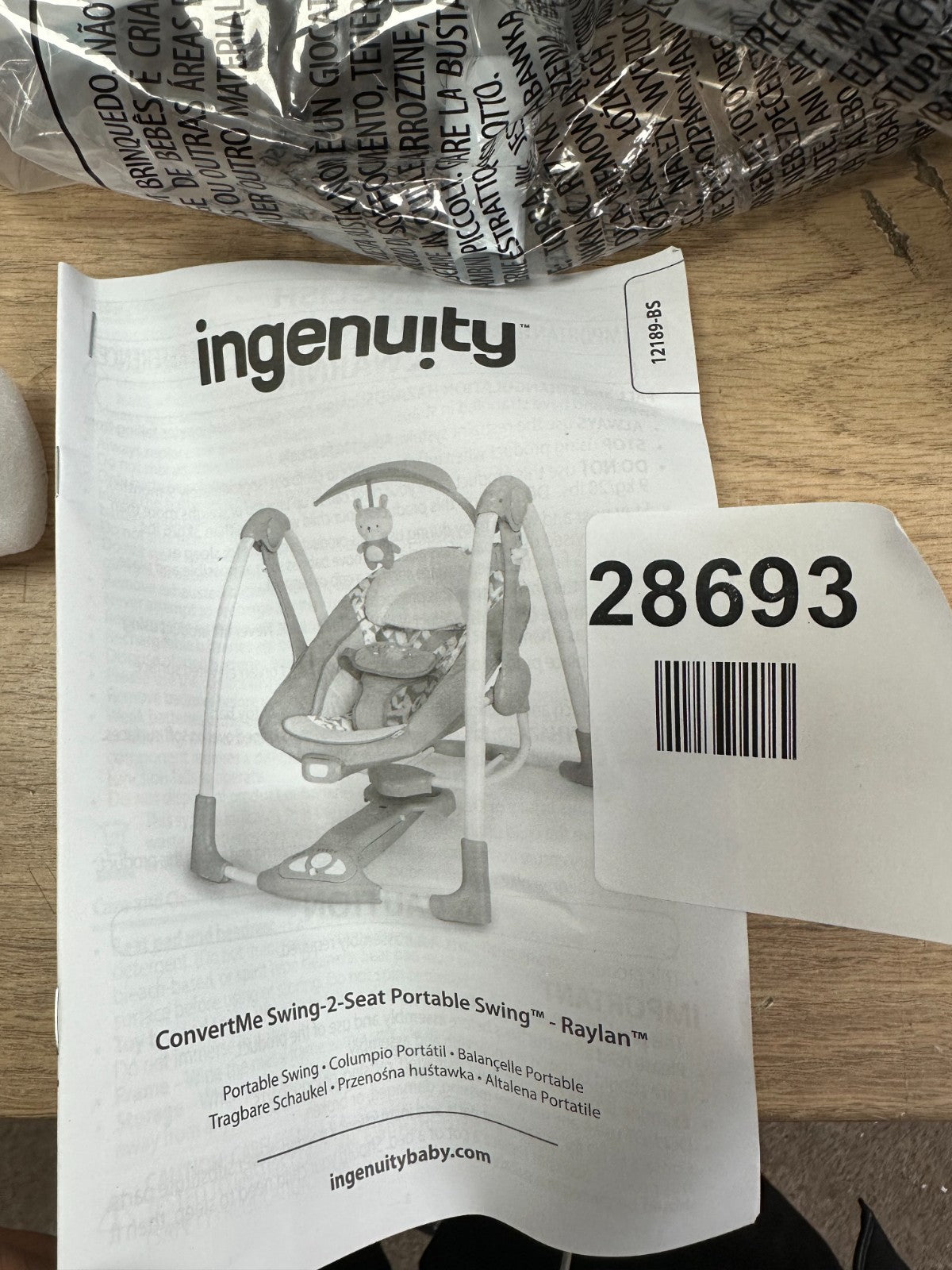 Ingenuity Convert me swing 2 seat, portable swing, 0M-9M