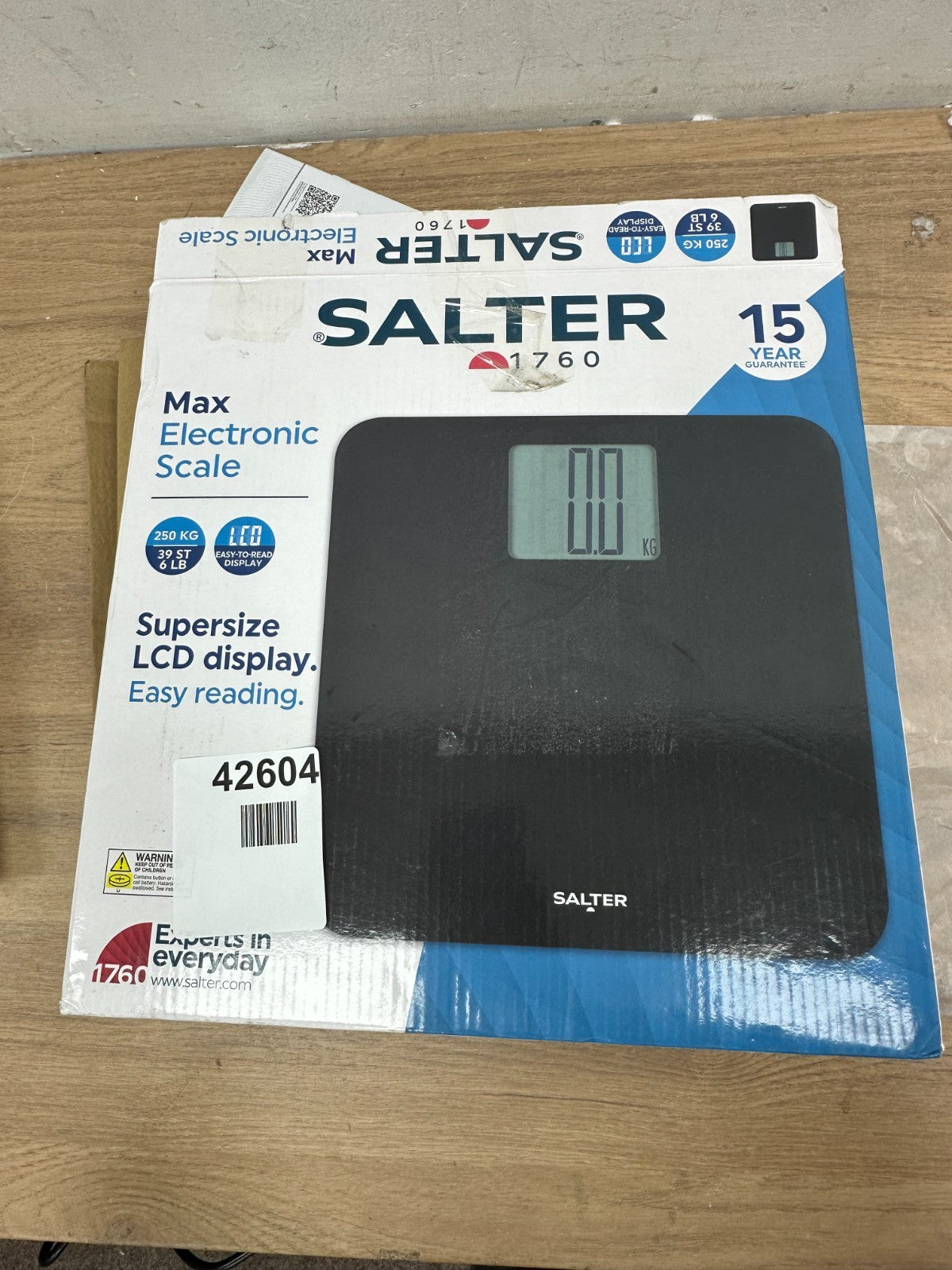 Salter Capacity with Easy Read Display Electronic Personal Scale