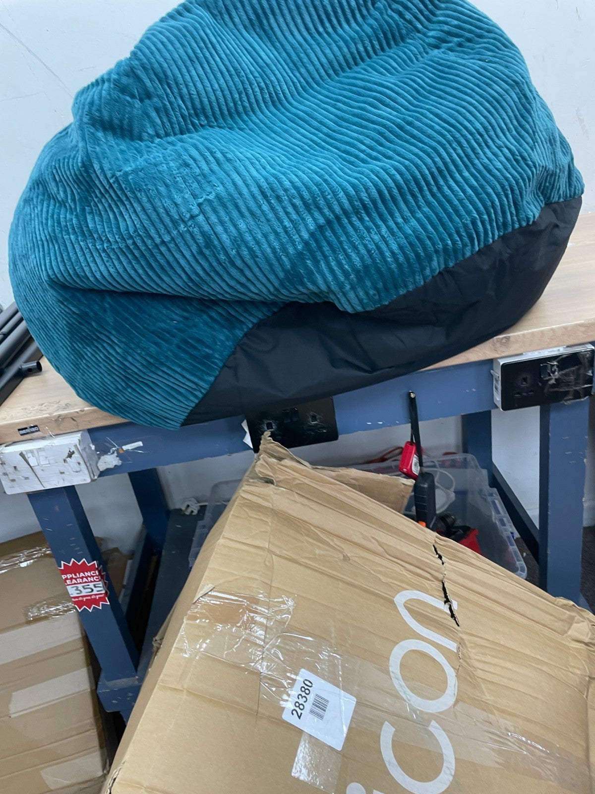 Icon Kingston Cord Bean Bags - Teal Green — New (other) (photo 2)