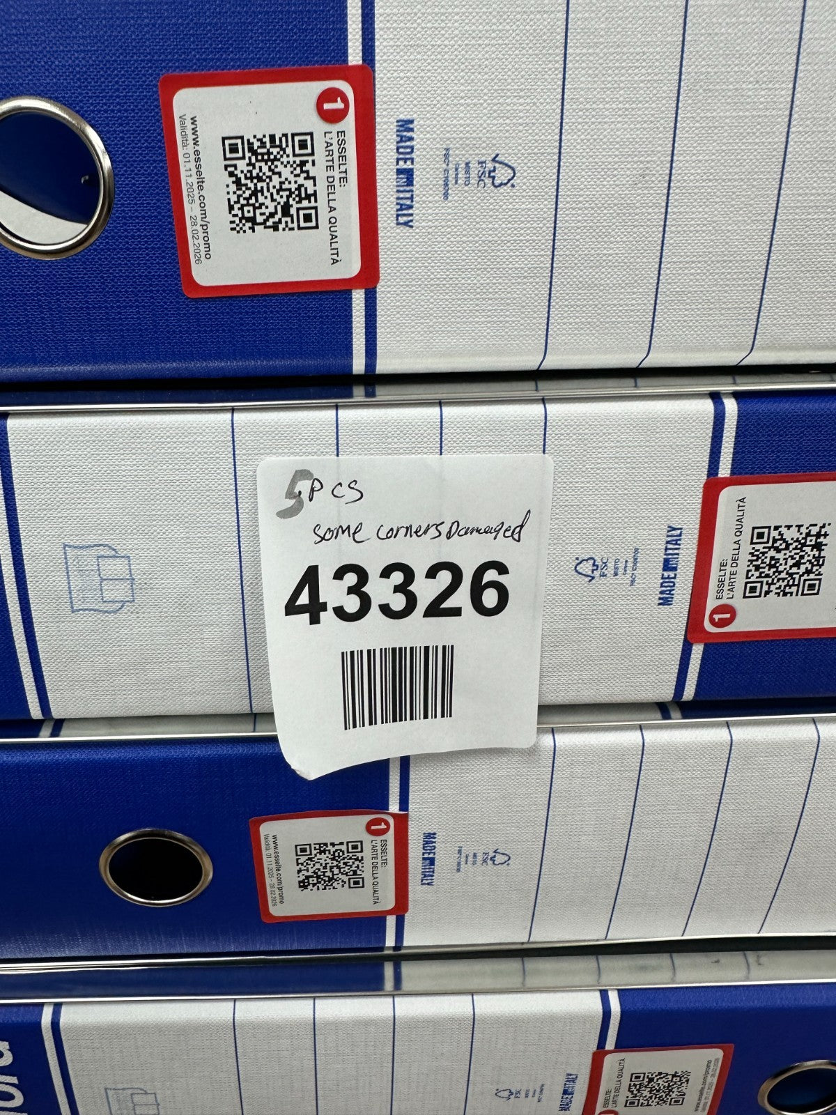 Esselte Oxford Ringbinder with Lever Mechanism and Case Dorso 8 cm Blue 5 ONLY
