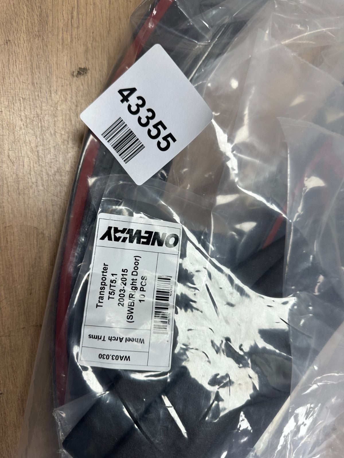 One way Wheel arch trims wa03.030 for Volkswagen Transporter