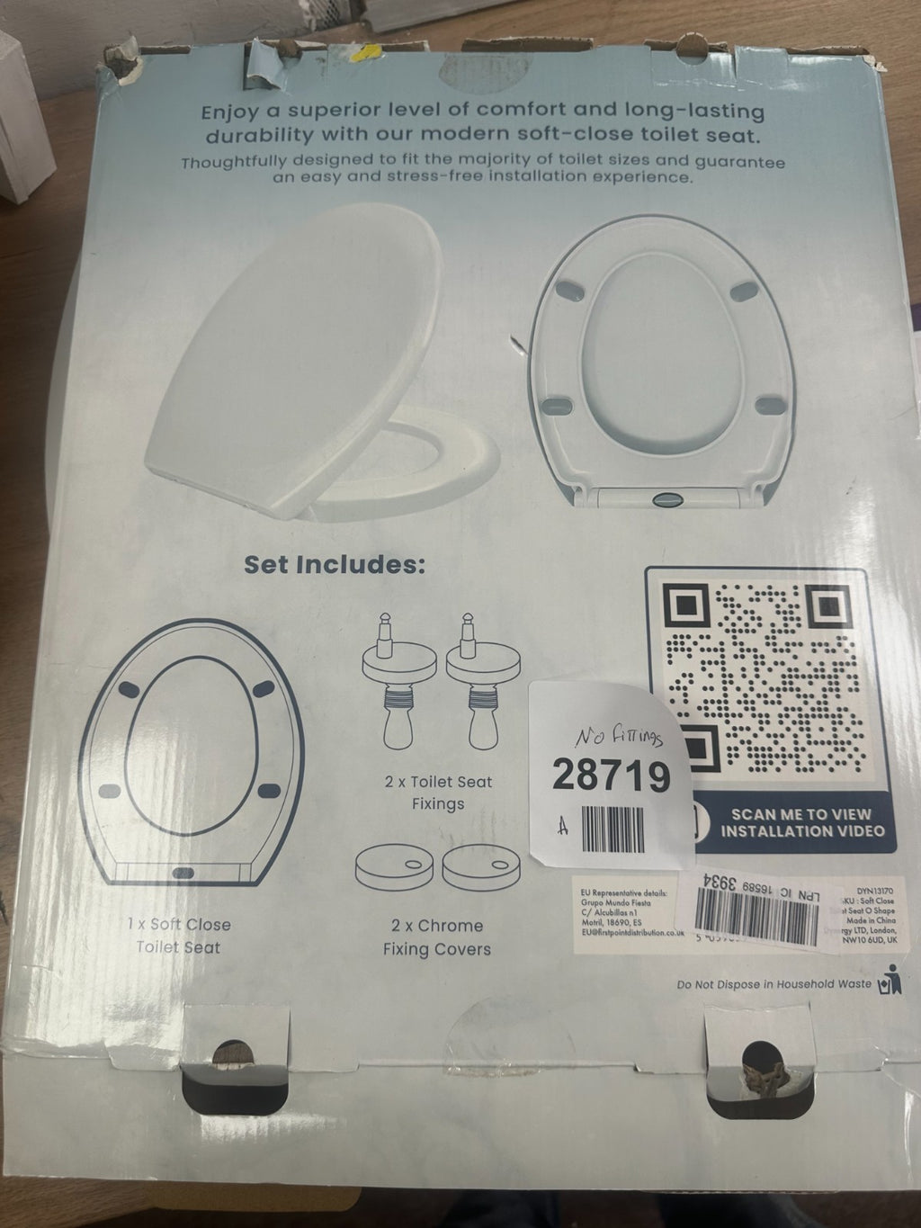 CUQOO Oval Toilet Seat Soft Close with Quick Release Hinges- No fittings