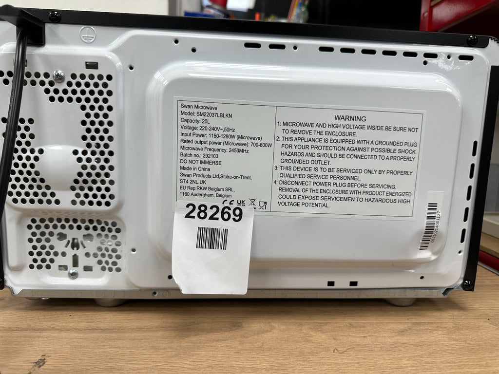 Swan Stealth 20L LED Digital Microwave -(SM22037LBLKN) - Read Description — New (other) (photo 6)