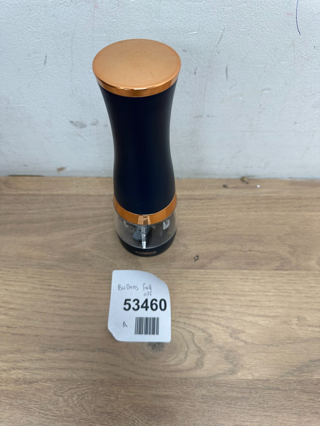 Tower T847004MNB Electric Salt and Pepper Mills-Midnight Blue and Rose Gold