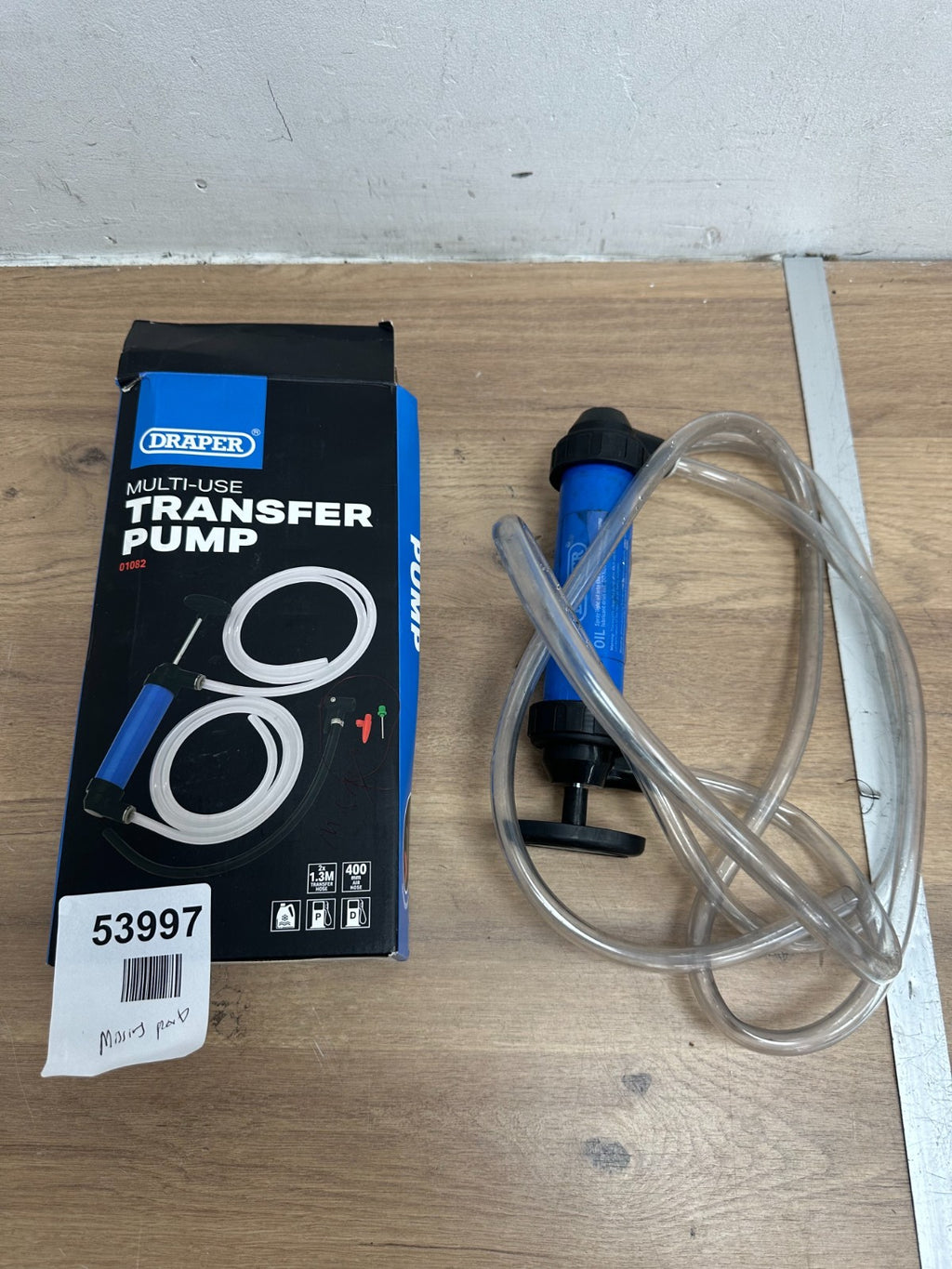 Draper Muti Use Transfer Pump- Missing parts — Used (photo 2)