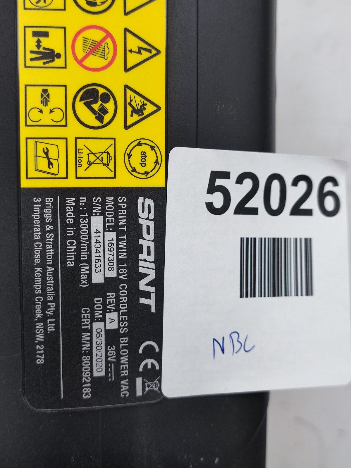 Sprint 1697308 Blowvac - BARETOOL