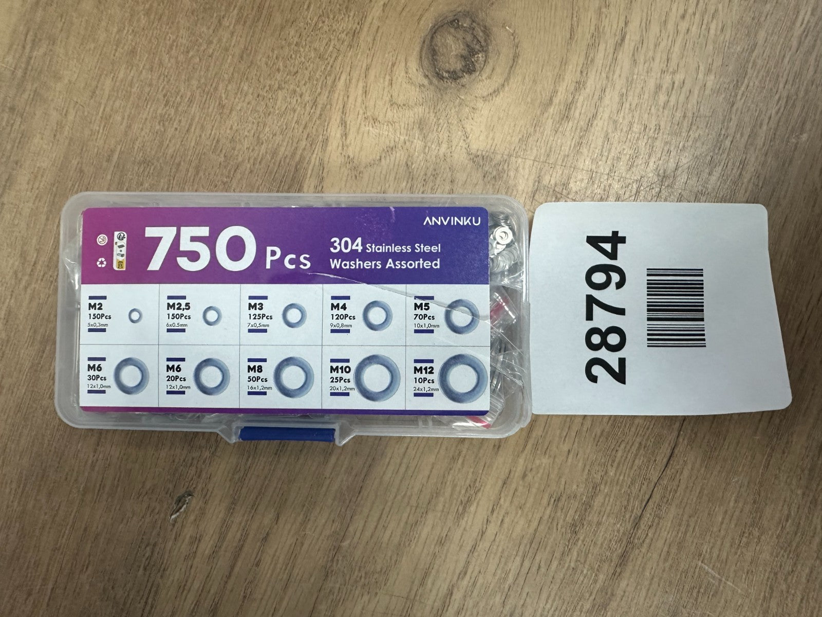 Anvinku stainless steek washers assorted