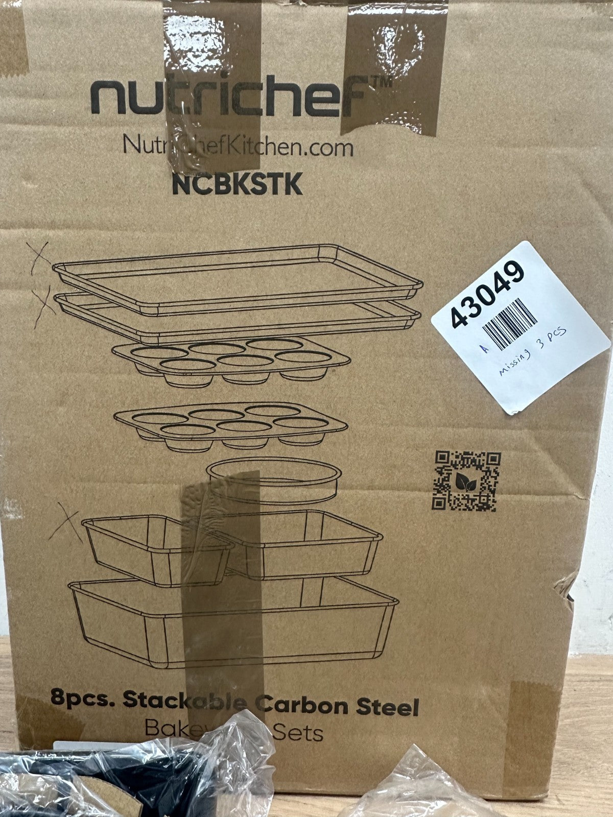 NutriChef Non-Stick Bakeware Set- Missing 3 pieces
