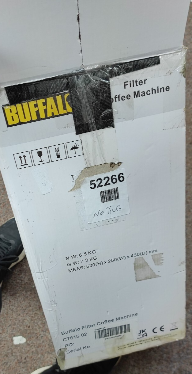 Buffalo CT815-2 Filter Coffee Machine Stainless Steel