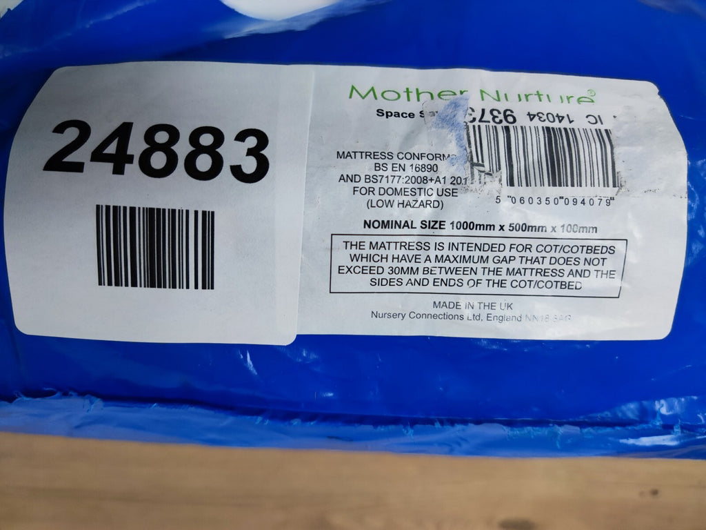 Mother Nurture Classic Eco Fibre Cot Bed Mattress 100x50x10 cm