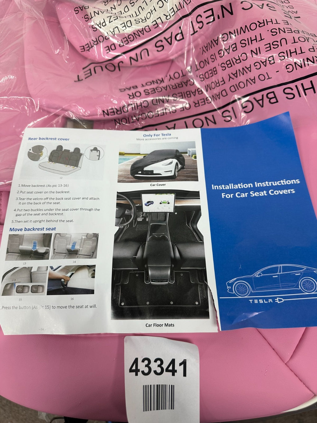 Luxury Seat Cushion for Tesla In Pink