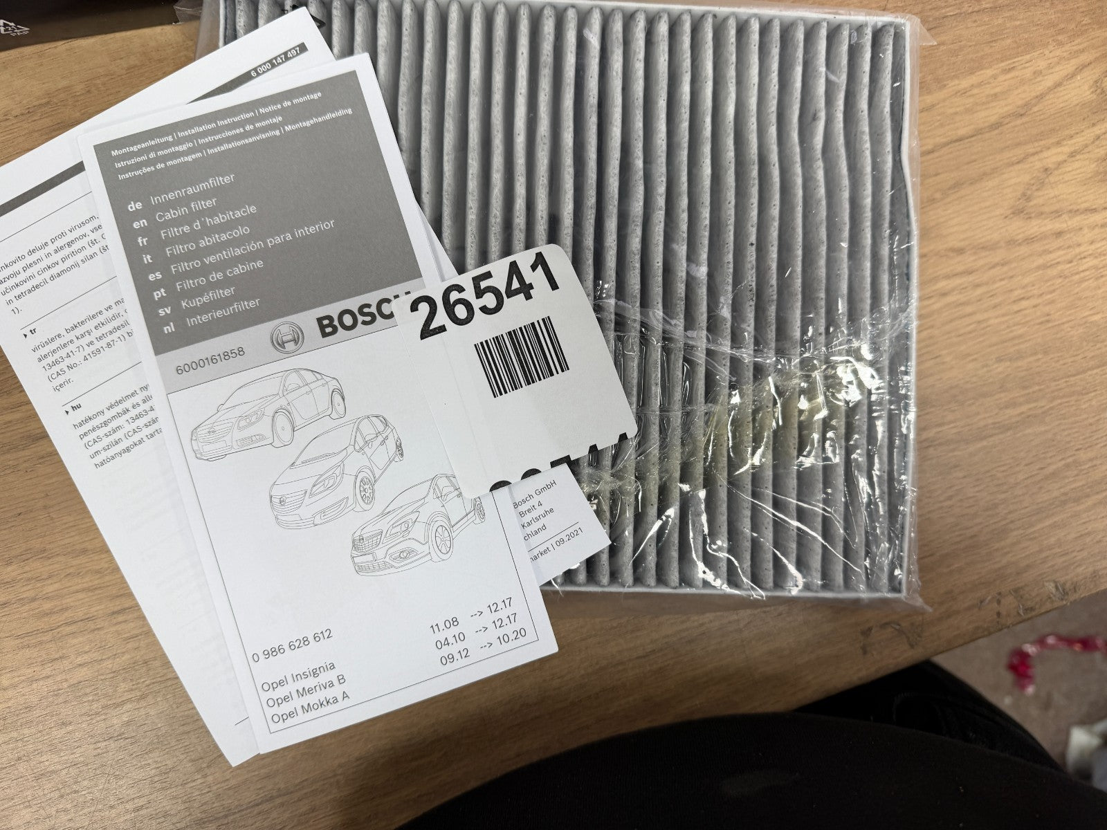 Bosch 0986628612 Cabin Filter