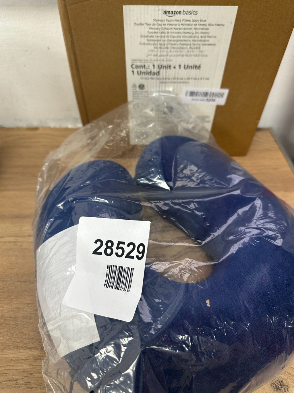 Amazon Basics Semicircular Memory Foam Travel Neck Pillow