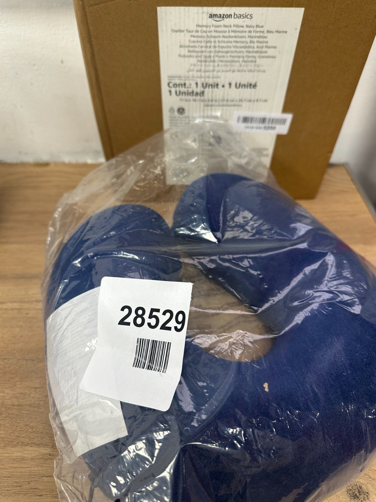 Amazon Basics Semicircular Memory Foam Travel Neck Pillow