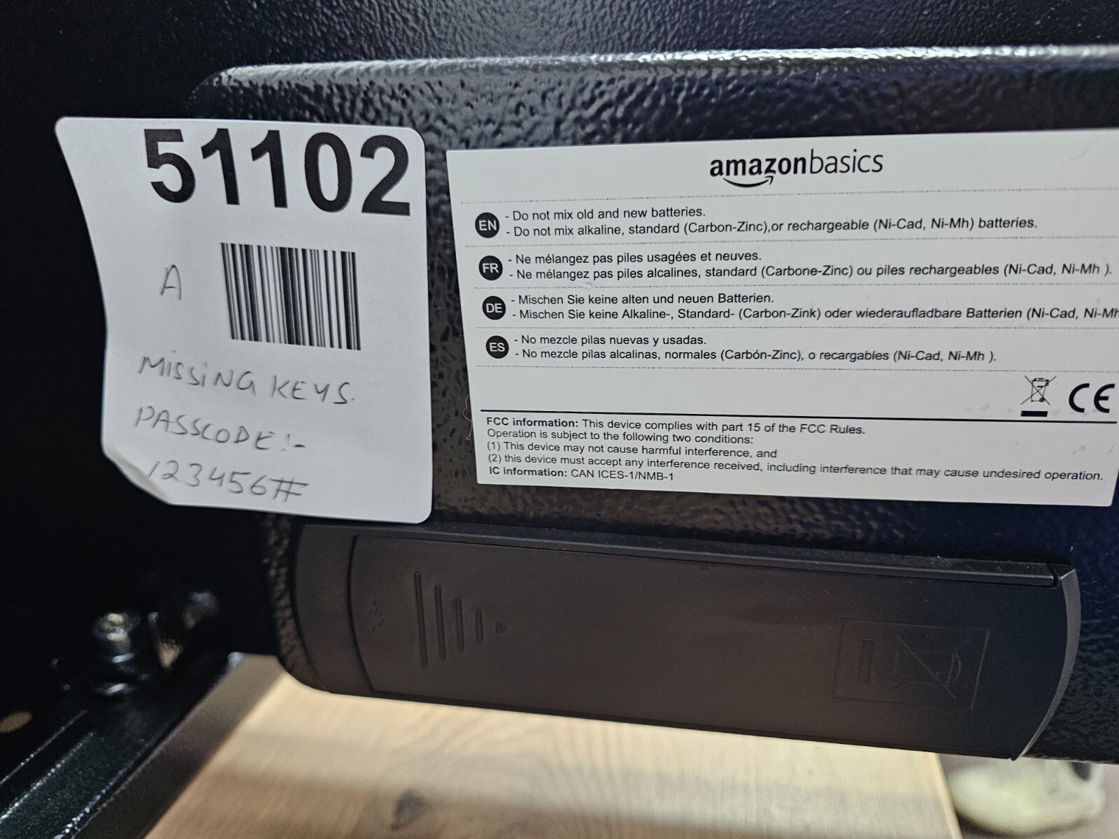 Amazon Basics Electronic Security Safe 14 L, Black