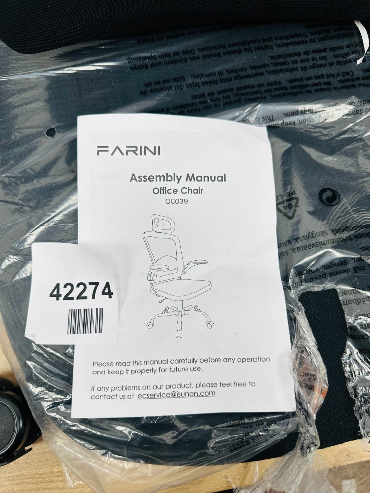 Farini Office Chair Ergonomic Desk Chair, High Back Computer Chair with Wheels