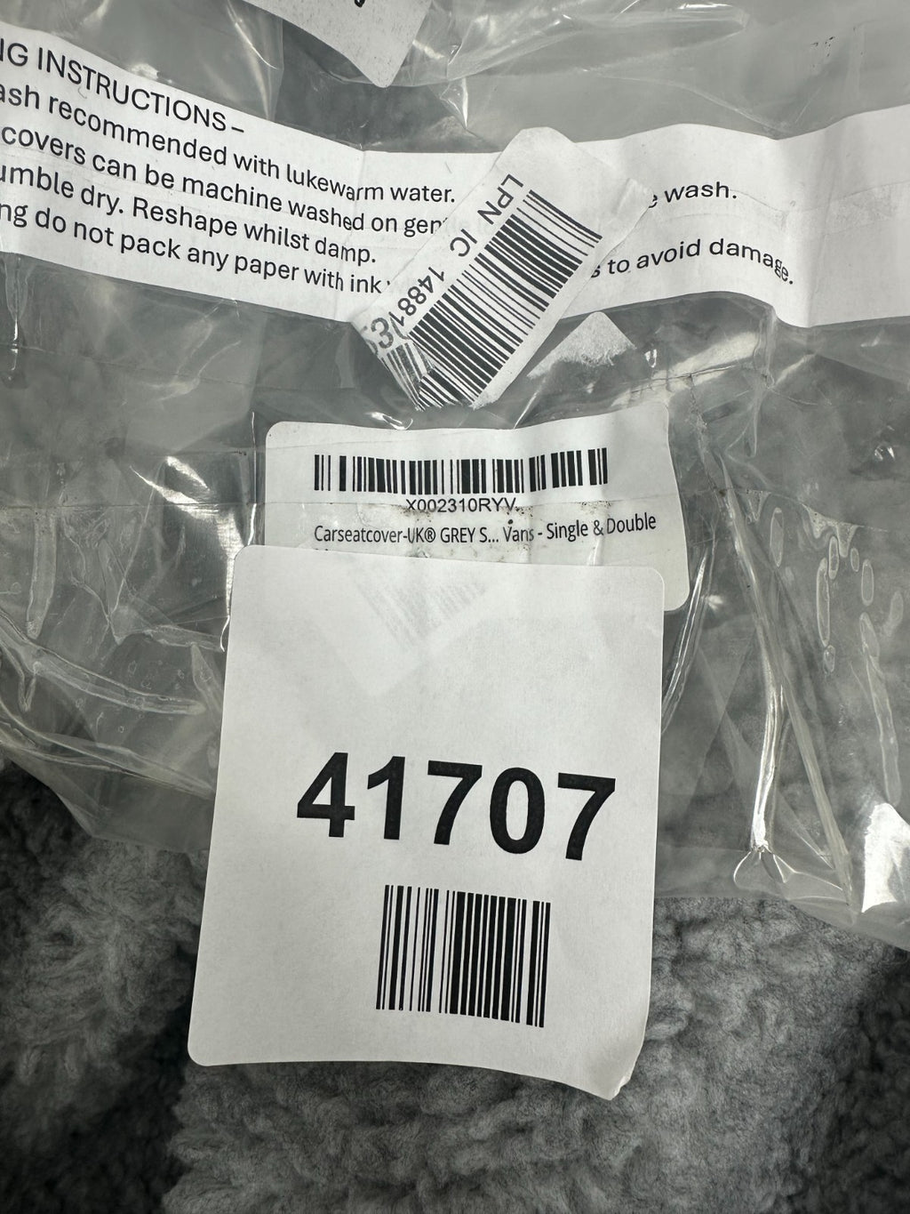 Car seat cover grey