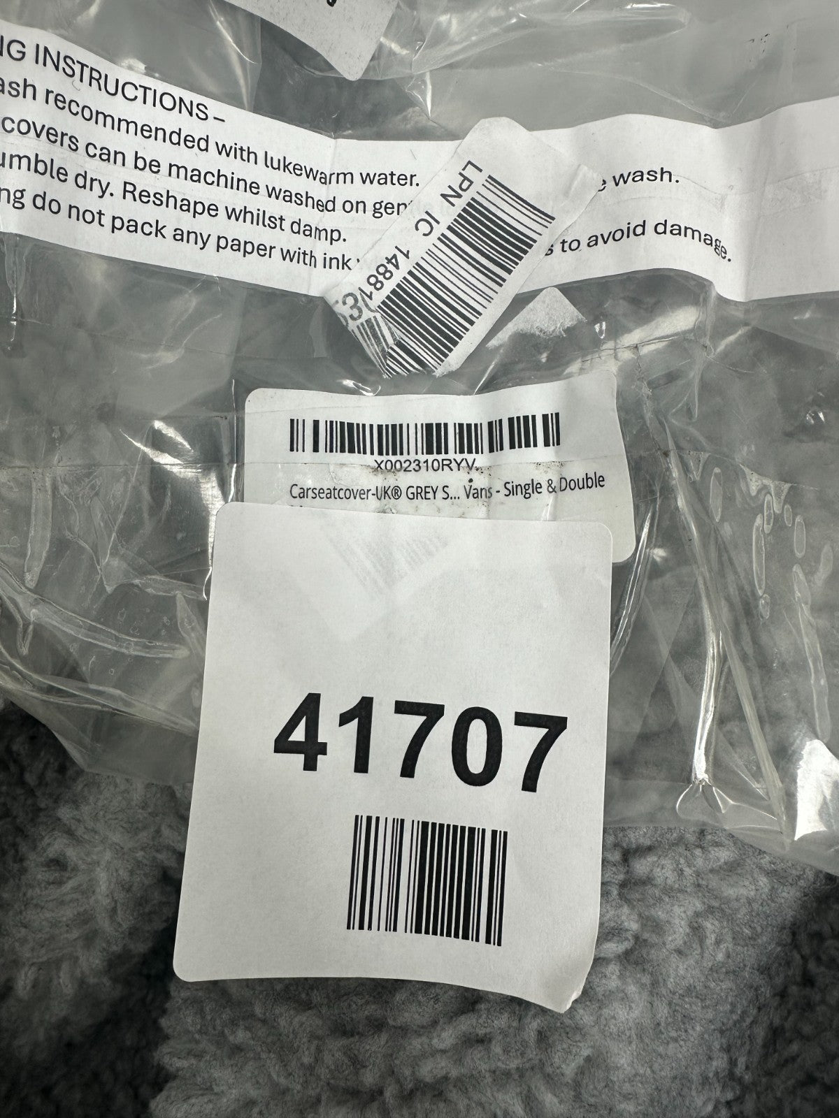 Car seat cover grey