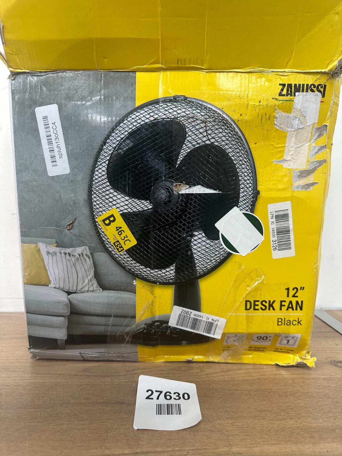 Zanussi 12 Inch, Portable Desk Fan