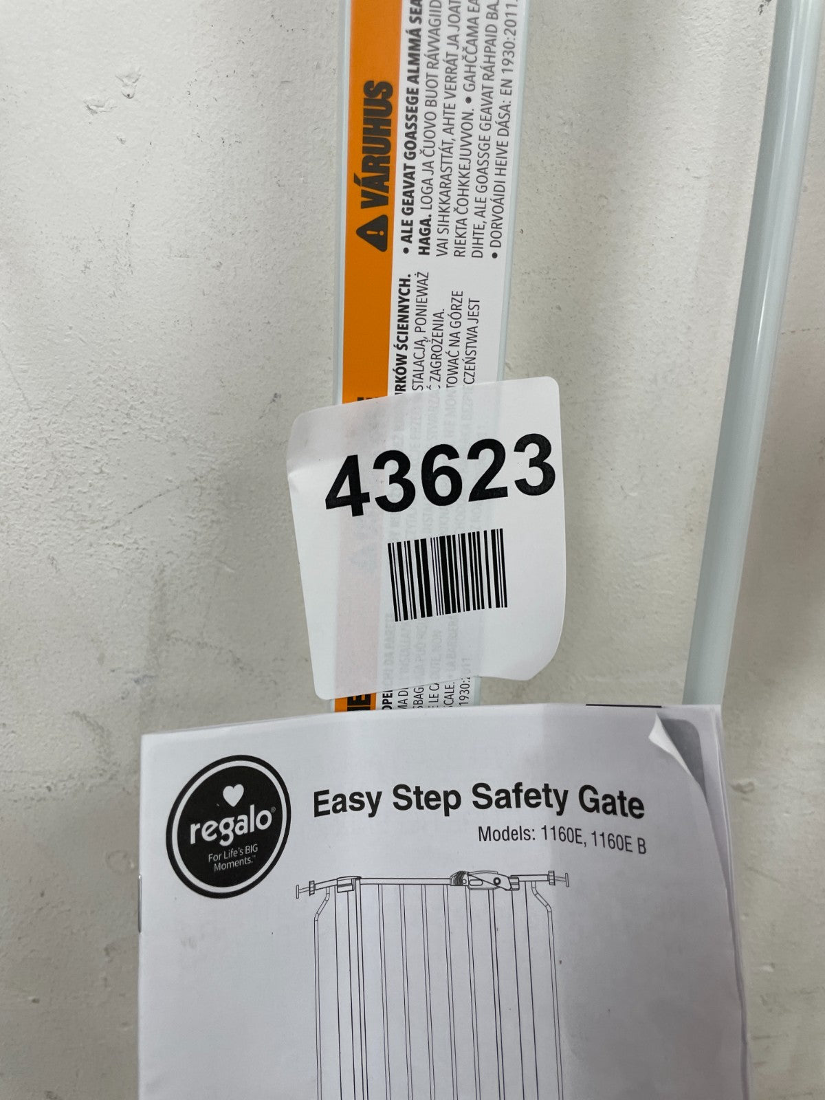 REGALO EASY STEP SAFETY GATE METAL WALK-THROUGH MODEL 1160E DS WHITE — New (other) (photo 5)