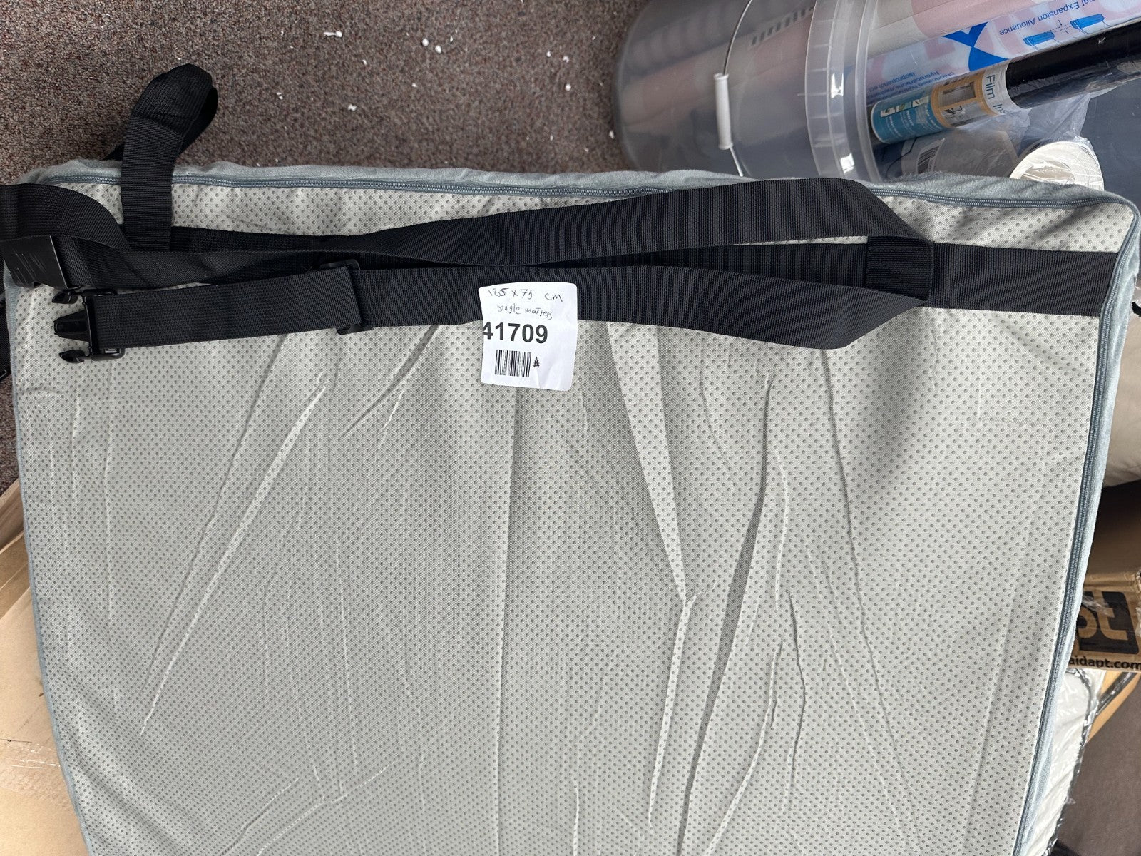 Memory Foam Travel Mattress Topper for caravans/HGV with camping bag