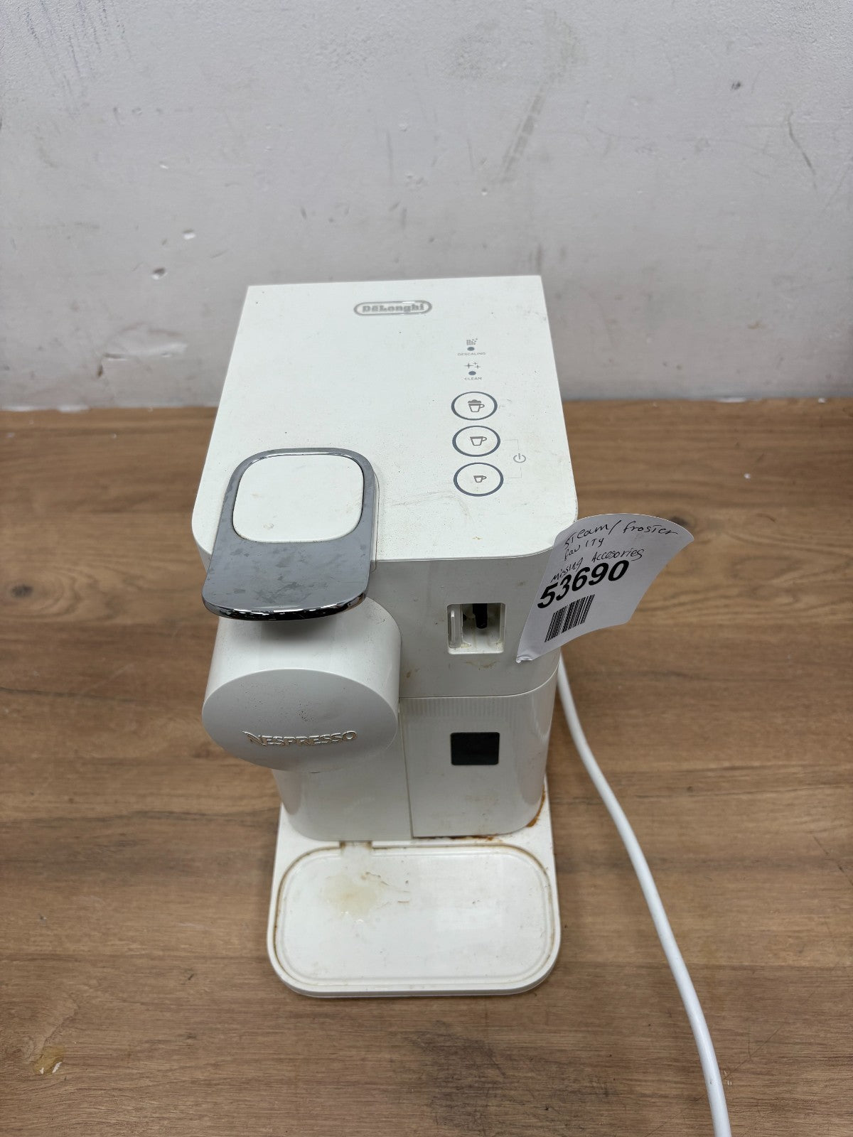 De'Longhi EN510.W Pod Coffee Machine Nespresso Lattissima One