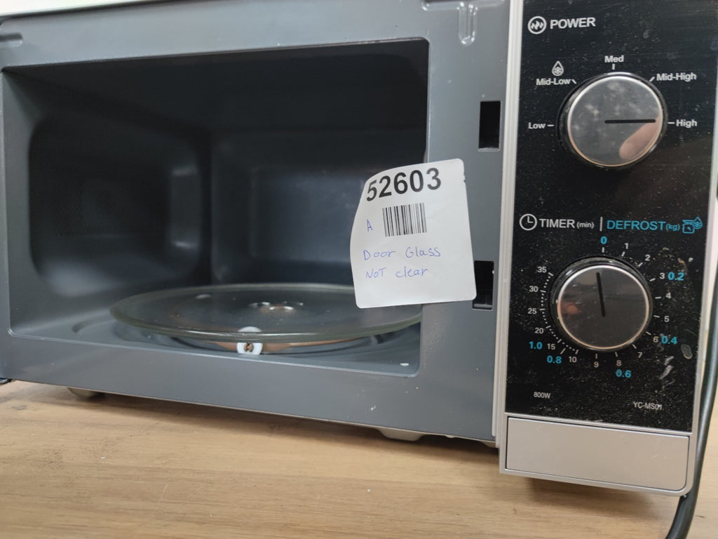 SHARP Compact Microwave Oven with Manual Dial Controls Turntable 800W 20L