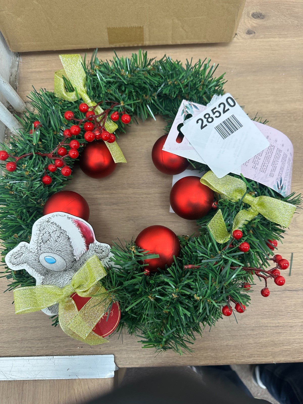 Christmas Wishes Me to You Bear Wreath