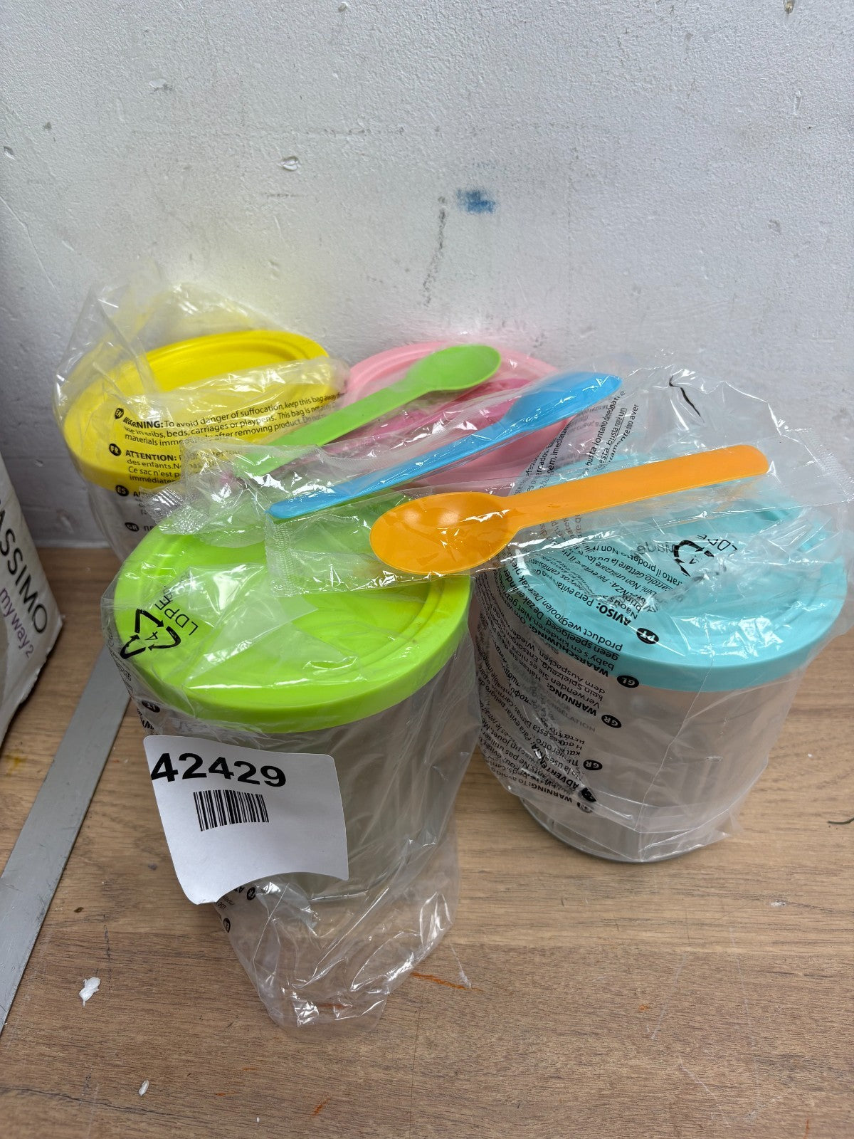 Xiuganpo Ice Cream Containers for Homemade, 4pcs Ripple Pattern Ice Cream Freeze