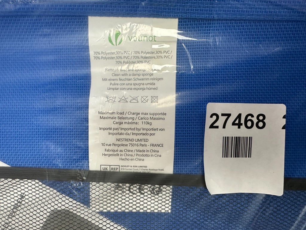 VOUNOT Textilene Folding Sun Loungers Set of 2 with Backrest & Sunshade