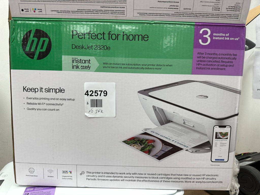 HP DeskJet 2810e All-in-One Wireless Inkjet Printer - White