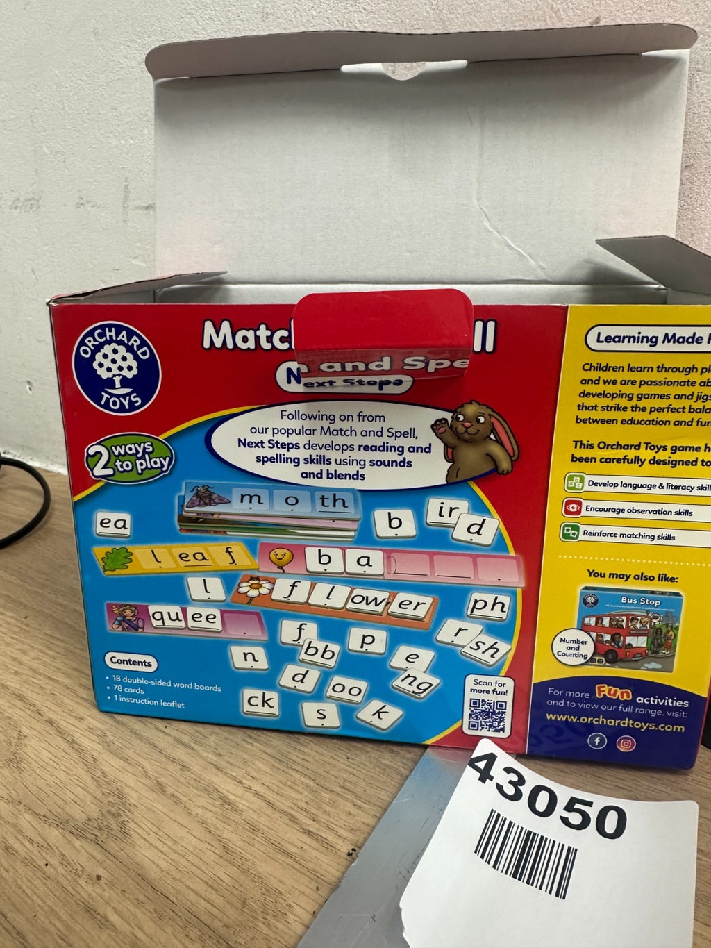 Orchard Toys Match and Spell Next Steps Educational Spelling Game Age 5
