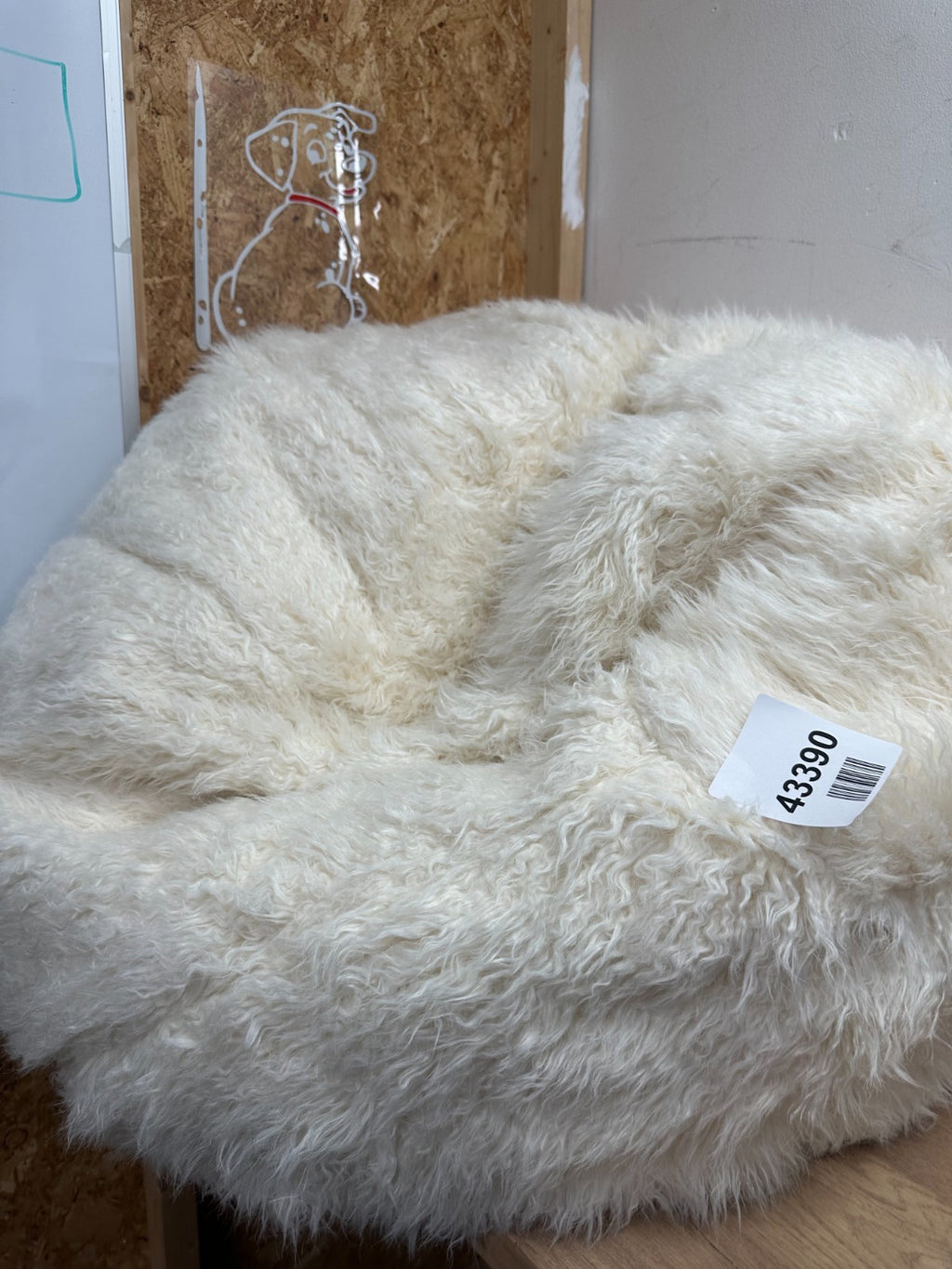 icon Cocoon Faux Fur Bean Bag Natural Bean Bag Chairs