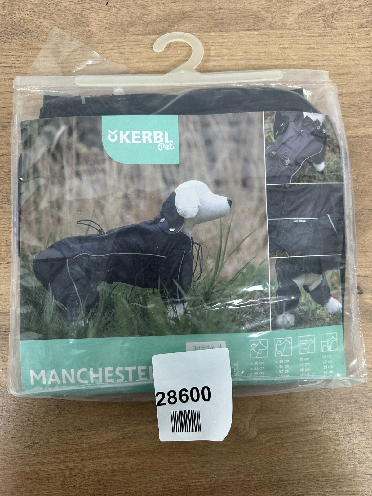 KERBL 81379 PET MANCHESTER DOG COAT  LARGE  BLACK